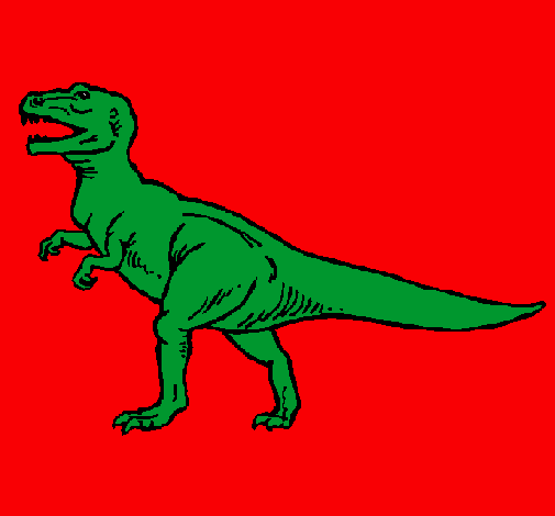 Dibujo Tiranosaurus Rex pintado por JSebas