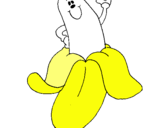 Dibujo Banana pintado por evaristo