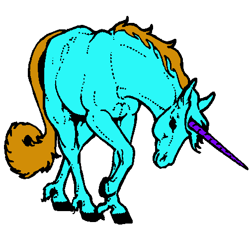 Dibujo Unicornio bravo pintado por veneno