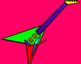 Dibujo Guitarra eléctrica II pintado por guitarr