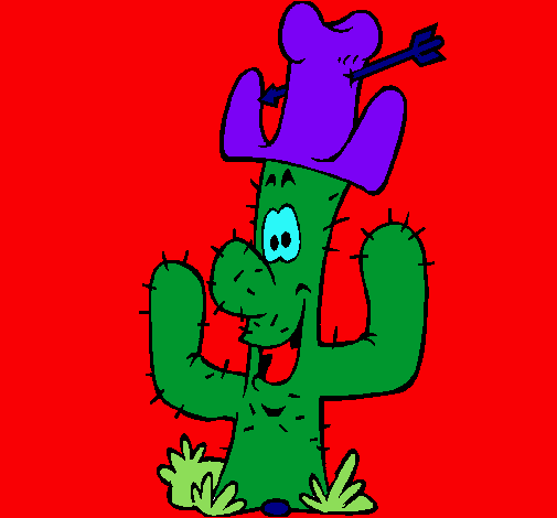 Cactus con sombrero