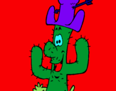 Dibujo Cactus con sombrero pintado por januskka