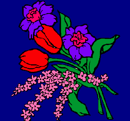 Dibujo Ramo de flores pintado por migl