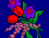 Dibujo Ramo de flores pintado por migl