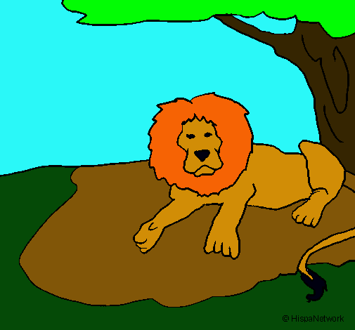 Dibujo Rey león pintado por lolito2012