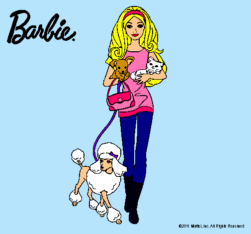 Barbie con sus mascotas