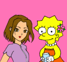 Dibujo Sakura y Lisa pintado por Velanoba