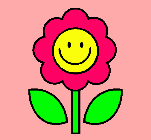 Dibujo Flor happy pintado por natiit
