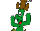 Dibujo Cactus con sombrero pintado por SEBAS-MOLE
