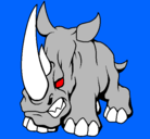 Dibujo Rinoceronte II pintado por elias