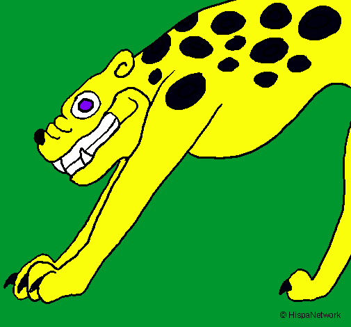 Dibujo Estatua Jaguar pintado por nicko