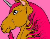 Dibujo Cabeza de unicornio pintado por HASHI
