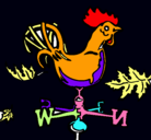 Dibujo Veletas y gallo pintado por gallotuerto