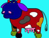 Dibujo Vaca pensativa pintado por chanchicho
