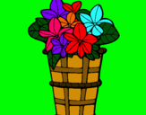 Dibujo Cesta de flores 3 pintado por migl