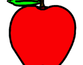 Dibujo manzana pintado por mariajesu