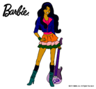 Dibujo Barbie rockera pintado por 12586