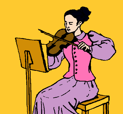 Dibujo Dama violinista pintado por alicul