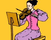 Dibujo Dama violinista pintado por alicul
