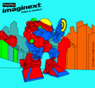 Dibujo Imaginext 4 pintado por sema