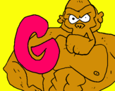 Dibujo Gorila pintado por genesiscova