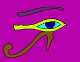 Dibujo Ojo Horus pintado por MARTACABEZAS