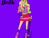 Dibujo Barbie rockera pintado por tntan