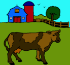 Dibujo Vaca pasturando pintado por pepelina12