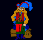 Dibujo Pirata con sacos de oro pintado por jorgedaniel