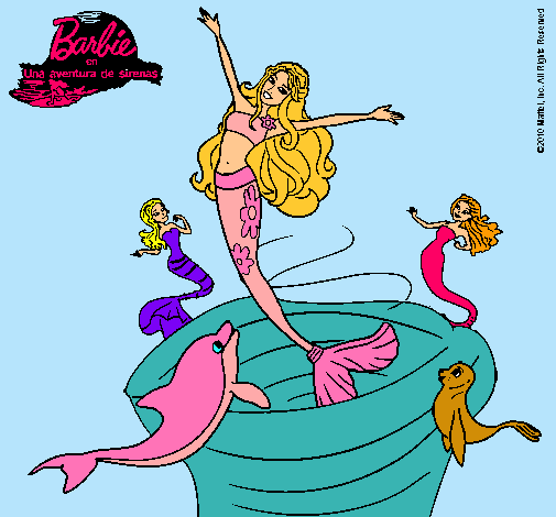 Barbie sirena contenta