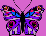 Dibujo Mariposa  pintado por antenas