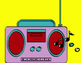 Dibujo Radio cassette 2 pintado por jocelin