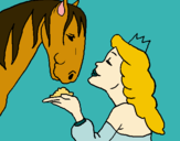 Dibujo Princesa y caballo pintado por edu_9_99