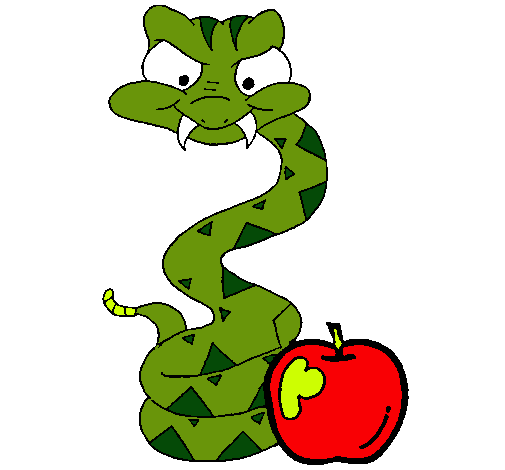 Serpiente y manzana