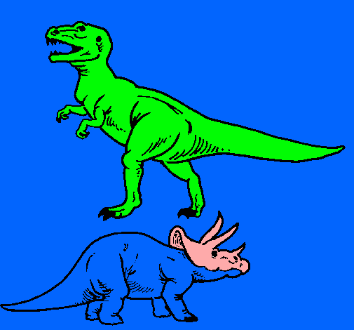 Triceratops y tiranosaurios rex