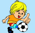 Dibujo Chico jugando a fútbol pintado por MARIAAAAAAA