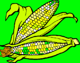 Dibujo Mazorca de maíz pintado por silvana05