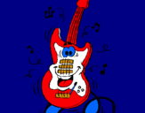 Dibujo Guitarra eléctrica pintado por samial