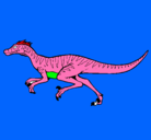 Dibujo Velociraptor pintado por dinu