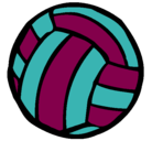 Dibujo Pelota de voleibol pintado por volleyball