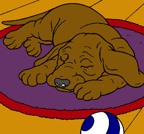 Dibujo Perro durmiendo pintado por elias