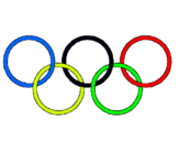 Dibujo Anillas de los juegos olimpícos pintado por gggggggg