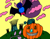 Dibujo Paisaje de Halloween pintado por aligon