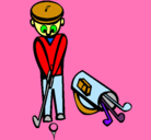 Dibujo Jugador de golf II pintado por santyelkapo