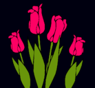 Dibujo Tulipanes pintado por monina