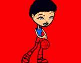 Dibujo Jugadora de básquet pintado por kajho