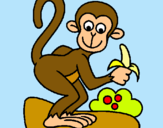 Dibujo Mono pintado por mas-jhon