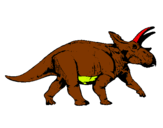 Dibujo Triceratops pintado por rinoceronte