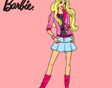 Dibujo Barbie juvenil pintado por famr