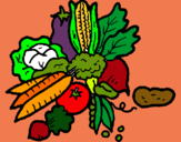 Dibujo verduras pintado por belen1234